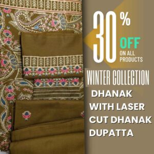 Dhanak with Laser Cut Dhanak Dupatta