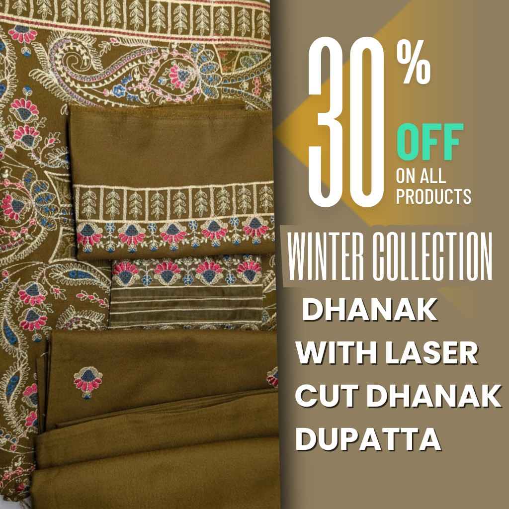 Dhanak with Laser Cut Dhanak Dupatta